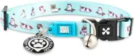 Max & Molly Fun & Whimsy Cat Collar with Jingle Bell, Breakaway Safety Buckle, Adjustable Sizing & Smart ID Personalized Tag for Girl or Boy Cats/Kittens, Happy Unicorns Design
