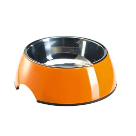 Melamine Orange Dog Bowl