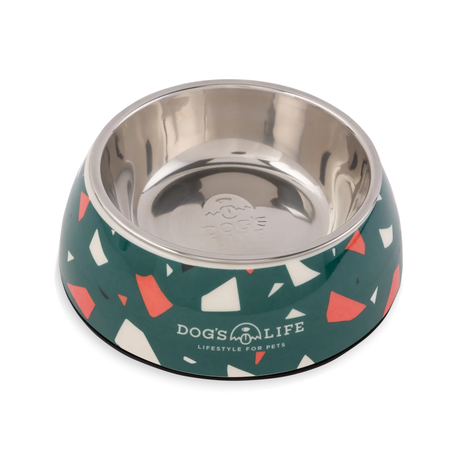 Melamine Stainless Steel Bowl Terrazzo - Blue