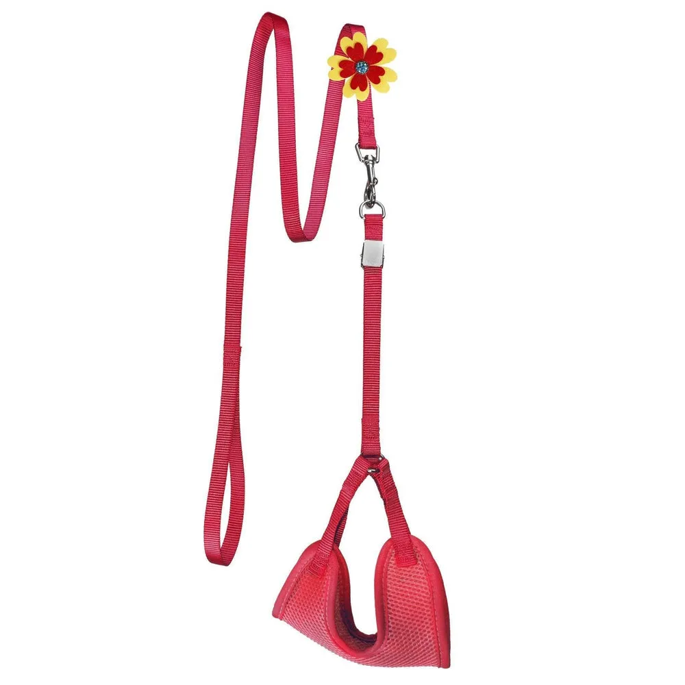 Mesh Step-In Nylon Harness   Optional Flower Leash