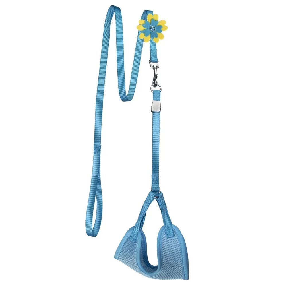 Mesh Step-In Nylon Harness   Optional Flower Leash