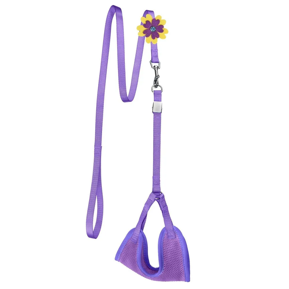 Mesh Step-In Nylon Harness   Optional Flower Leash