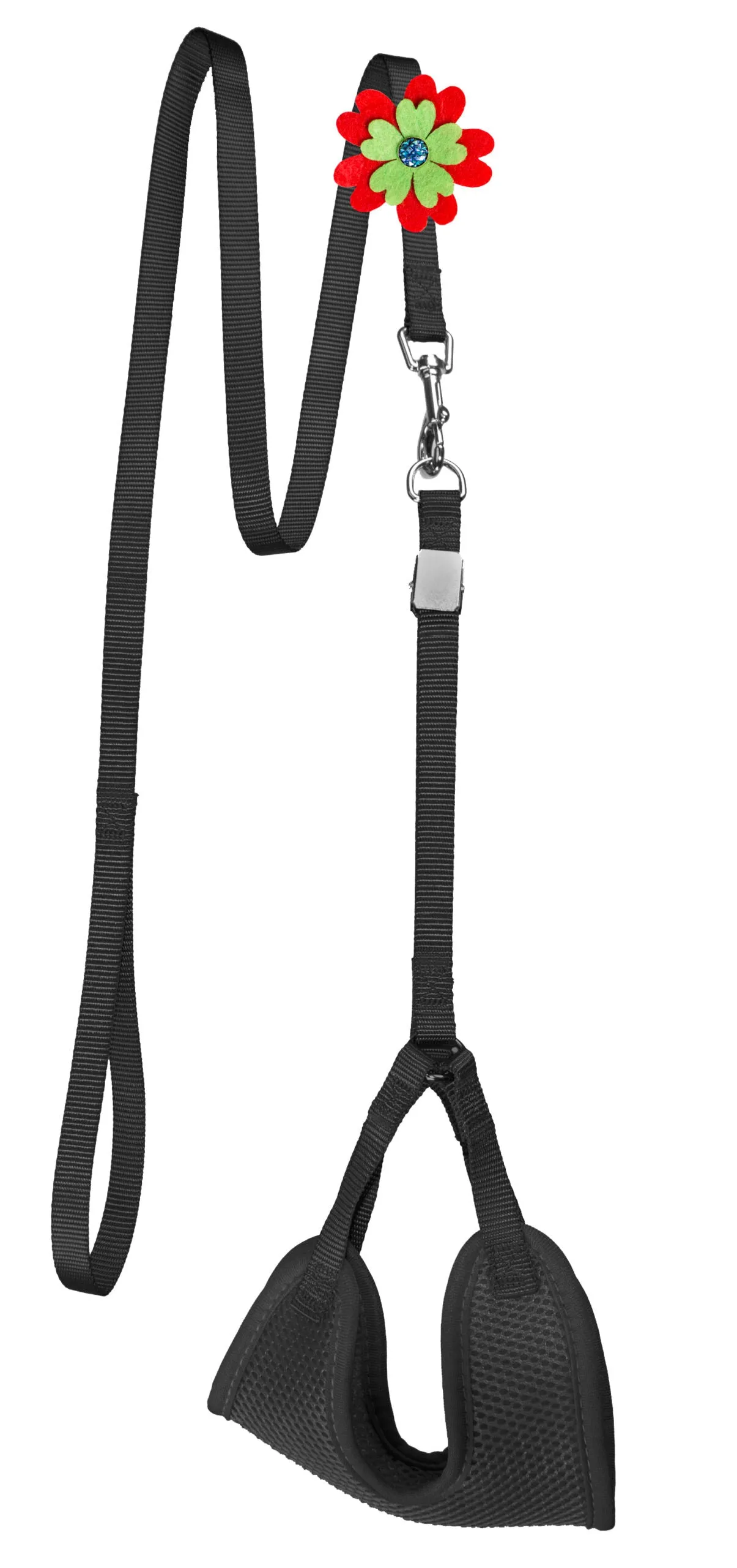 Mesh Step-In Nylon Harness W/ Flower
