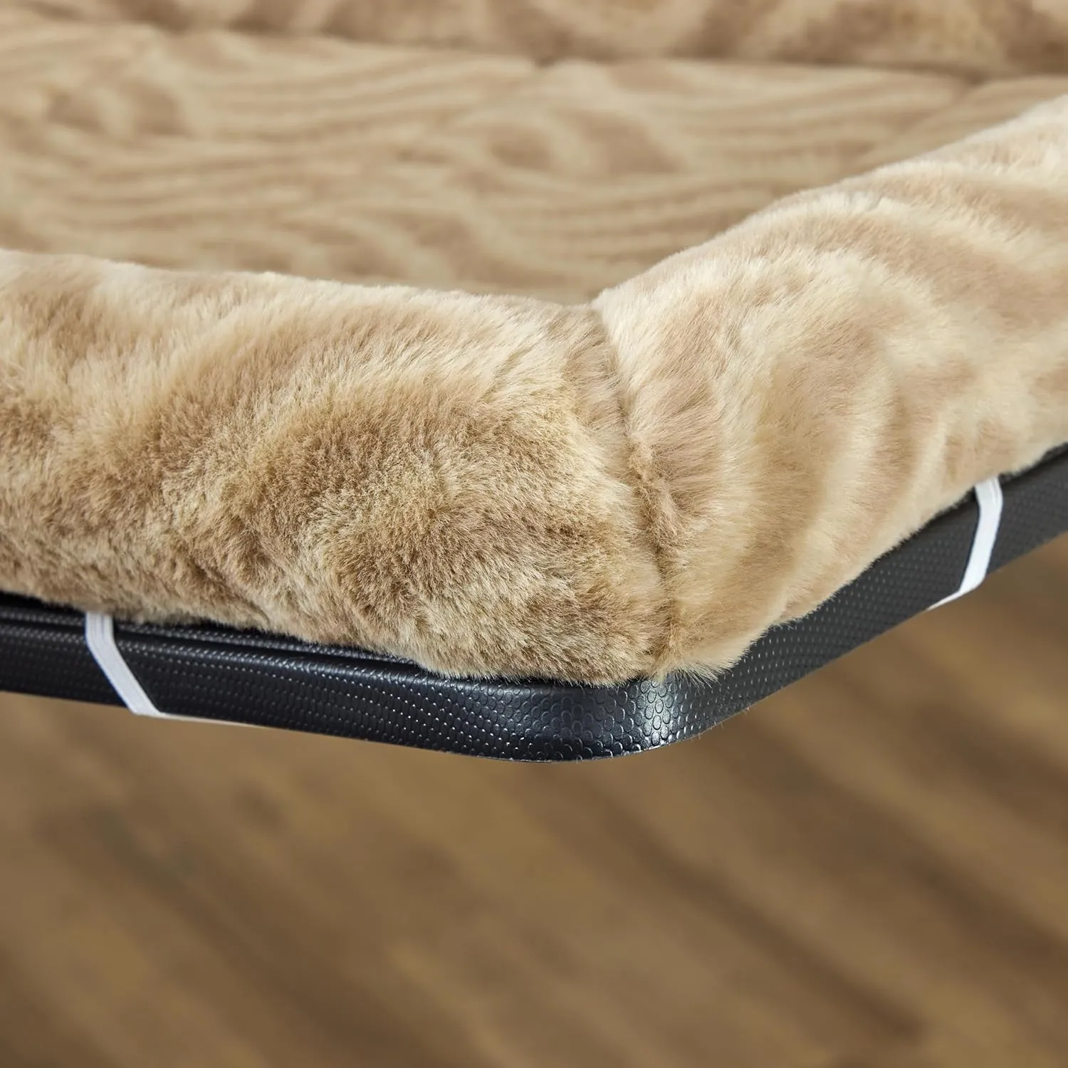 MidWest Homes for Pets QuiteTime Deluxe Wave Bolster Bed for Large Dogs; Easily Machine Wash and Dry; Tan; 42"; 40242-WVTN