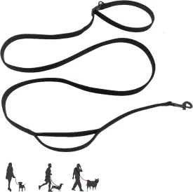 Multifunctional Dog Leash with Extra Handle -4 in 1 Hands-Free Adjustable Dog Leash for Jogging, Walking, Running - Fits Small and Medium-Sized Dogs (Black, M)