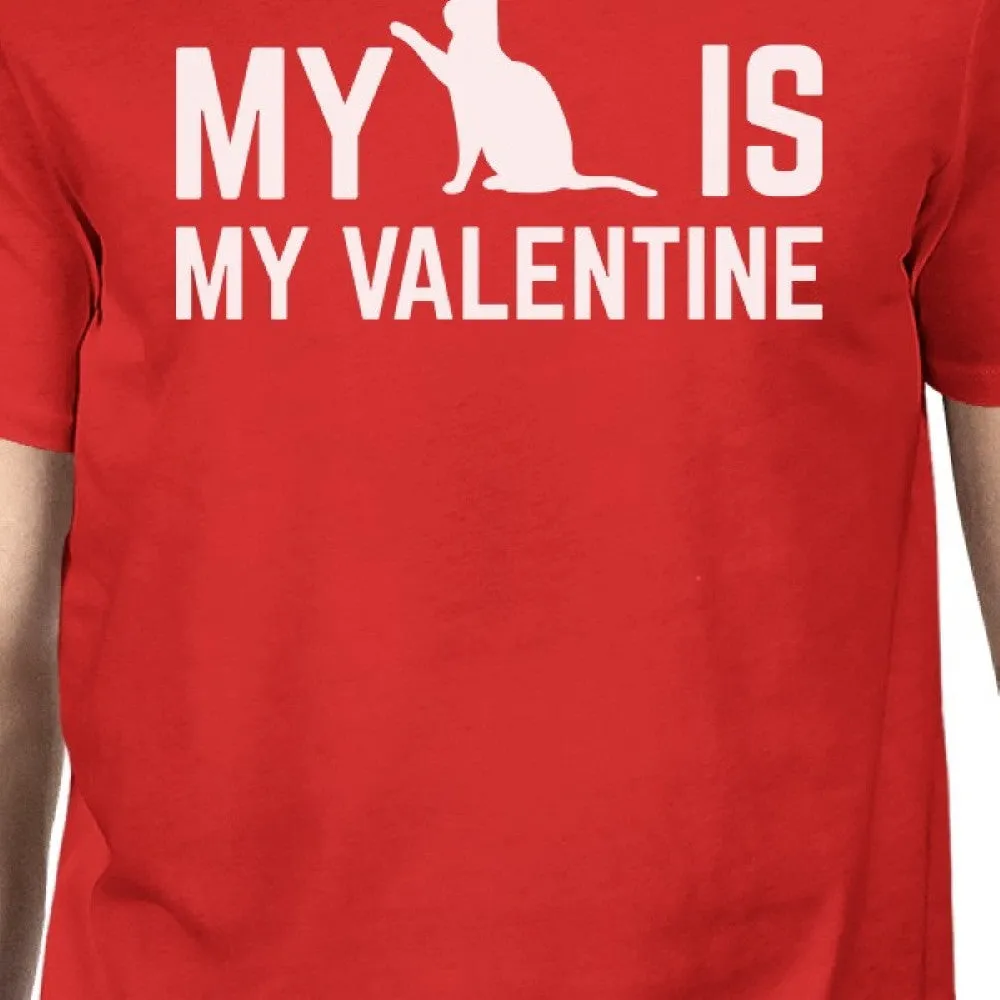 My Cat My Valentine Men's Red T-shirt Gift Ideas For Cat Lovers