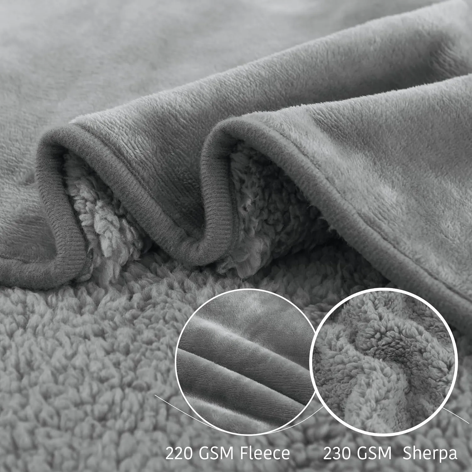NICETOWN Waterproof Dog Blanket Bed Cover Sherpla Fleece Cozy Plush Bed Large Dog Blanket for Couch Sofa Floor Protecting, Pet Day for Present, 50" W x 60" L, Light Grey