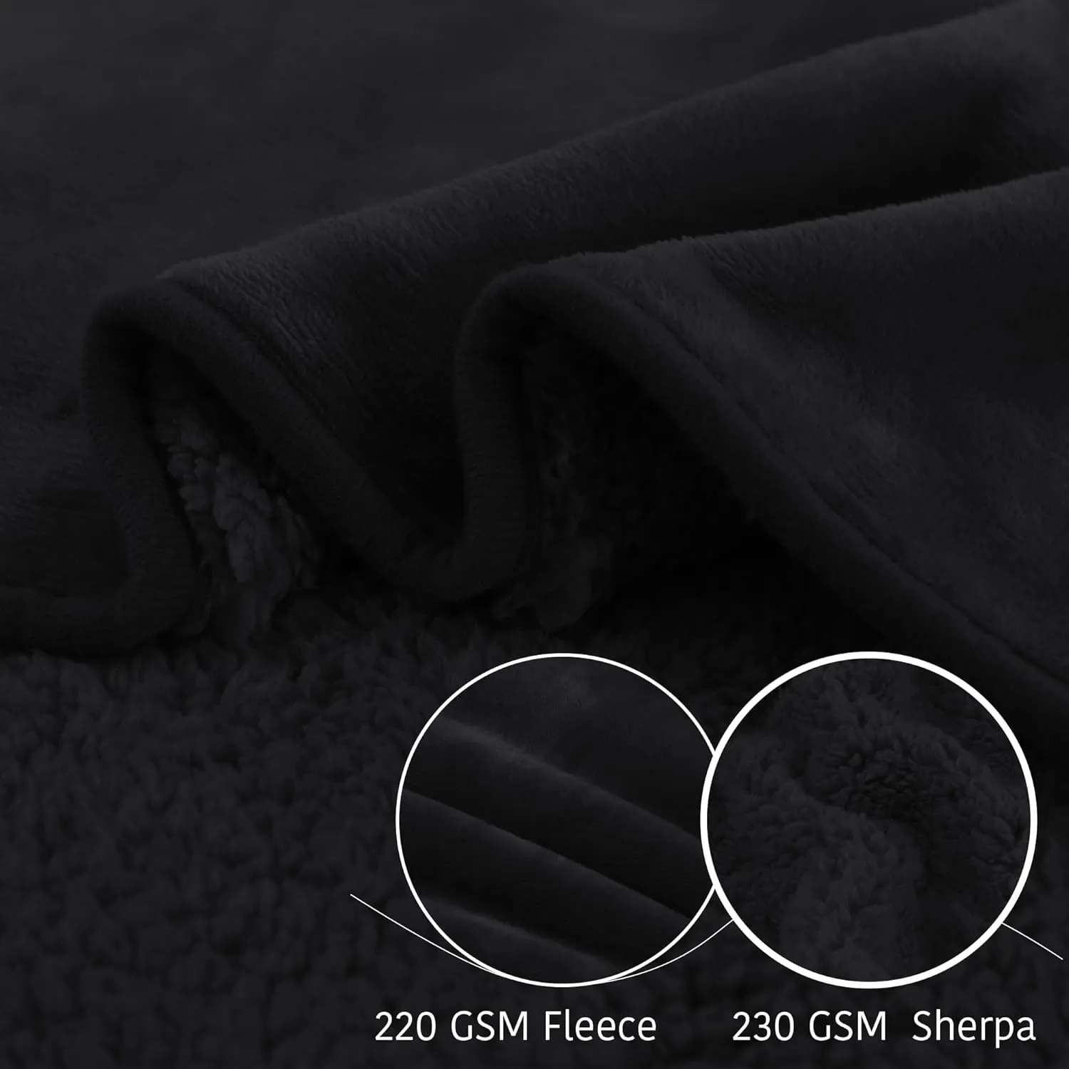 NICETOWN Waterproof Fleece Dog Blanket, Pet Blanket Medium Large Dogs, Sherpa Fleece Throw Bed Couch Protector Indoor Cat Puppy Kitten, Reversible Warm Soft Fuzzy, Pet Lovers Present, 50x60, Black