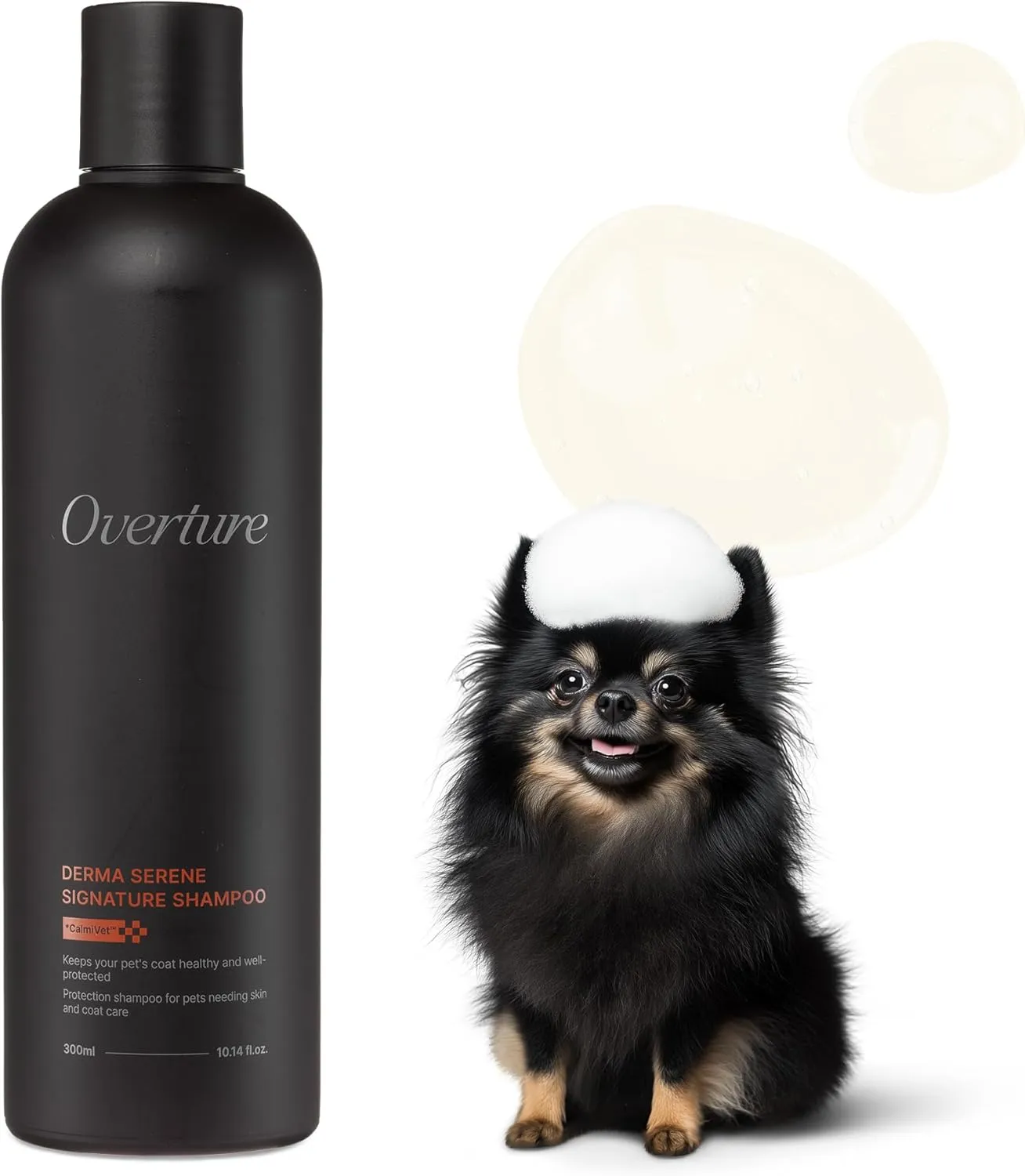 Overture Derma Serene Signature Pet Shampoo, Hypoallergenic & Ultra-Gentle, Dense Lather, Light Herbal Scent, for Dogs & Cats, 10.14 fl oz