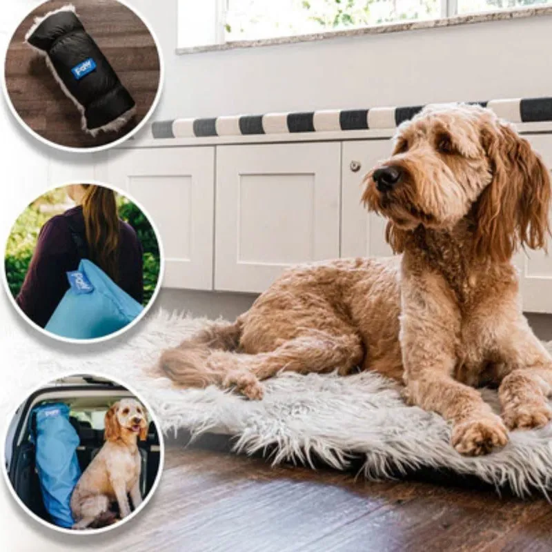 Paw Brands, PupRug™ Portable Orthopedic Dog Bed, Grey