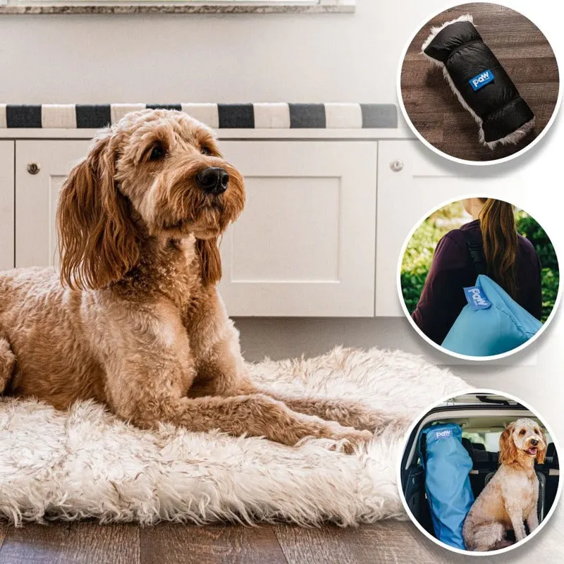 Paw Brands, PupRug™ Portable Orthopedic Dog Bed, White