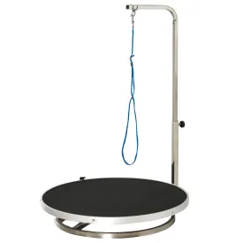 PawHut Rotatable Pet Grooming Table with Adjustable Arm Non-Slip Tabletop