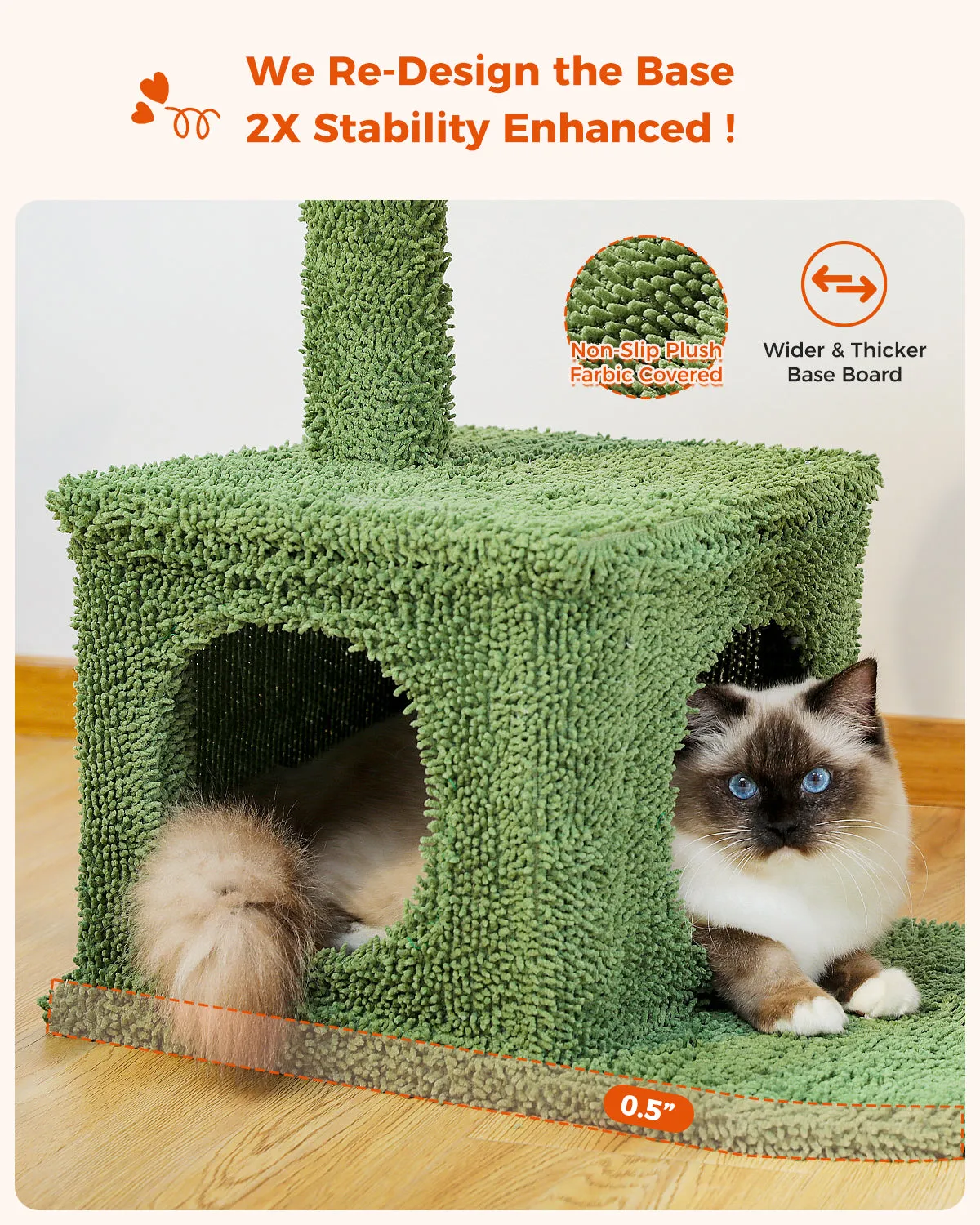 PAWZ Road Cactus 4 in 1 Sisal-Wrapped Cat Scratcher Tower