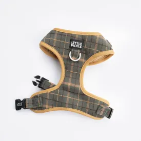Pemble Adjustable Harness in Forest Green Plaid