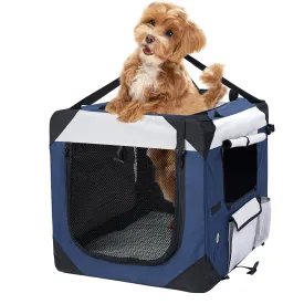 Pet Carrier Bag Dog Puppy Spacious Outdoor Travel Hand Portable Crate - M