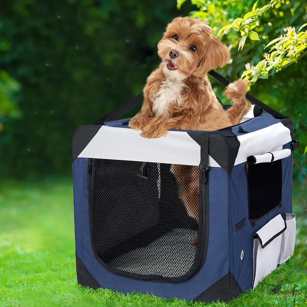 Pet Carrier Bag Dog Puppy Spacious Outdoor Travel Hand Portable Crate - M