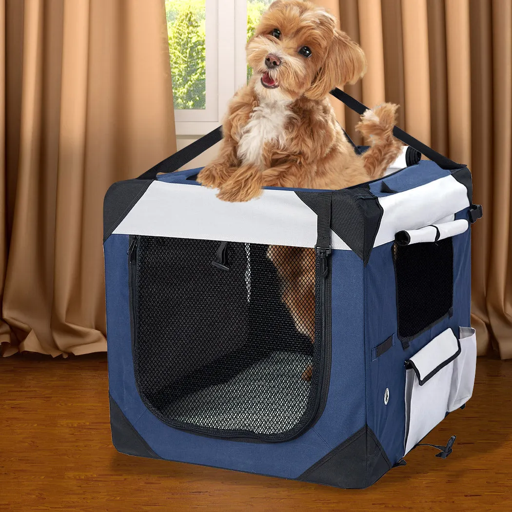 Pet Carrier Bag Dog Puppy Spacious Outdoor Travel Hand Portable Crate - M