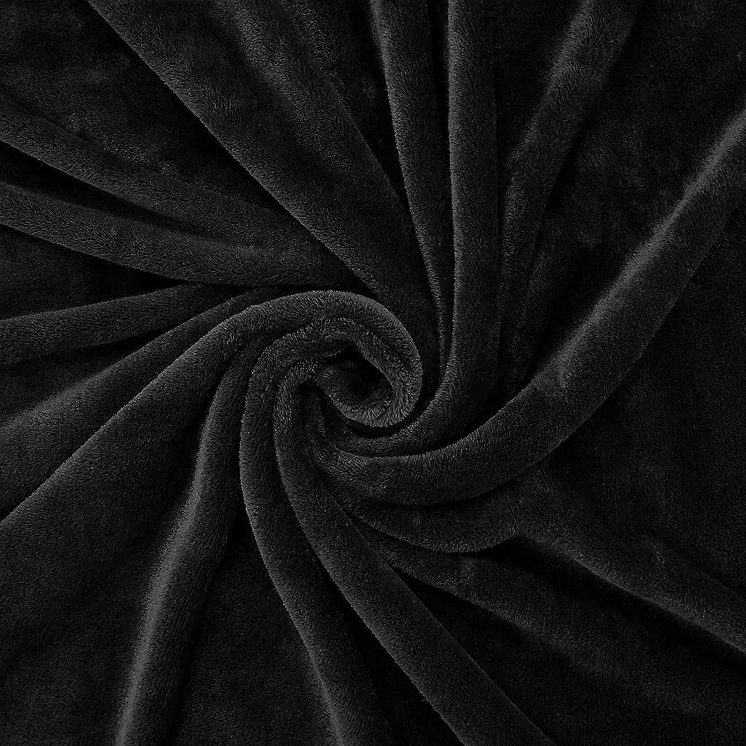 Polar Fleece Throw Blanket for Couch, Twin Bed, Chair, Kids, Adults, Pets 50x60 Soft Cozy Reversible Throw Blanket (Midnight Black)