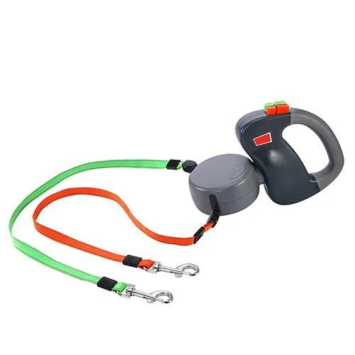 Retractable Dual Pet Dog Walking Leash - GlamzLife