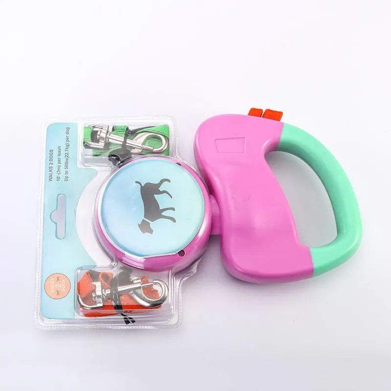 Retractable Dual Pet Dog Walking Leash - GlamzLife