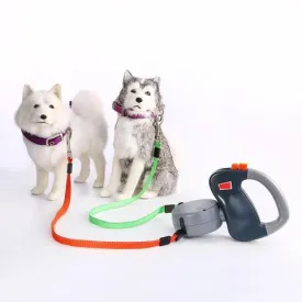 Retractable Dual Pet Dog Walking Leash - GlamzLife