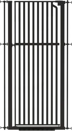 Senneny 63 Extra Tall Cat Gate Auto Close & One-Hand Open, No Drilling Pressure Mounted Kits and Wall Mounted Kits, Metal Pet Gate Fits Openings 29.5 to 33.4 Wide, Black