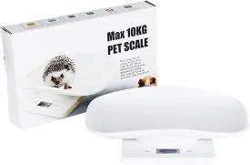 Small Animal Scale, High Accuracy Digital Kitten Scale, Battery Powered Puppy Scale, White ABS Pet Scale for Whelping, Newborn Pets