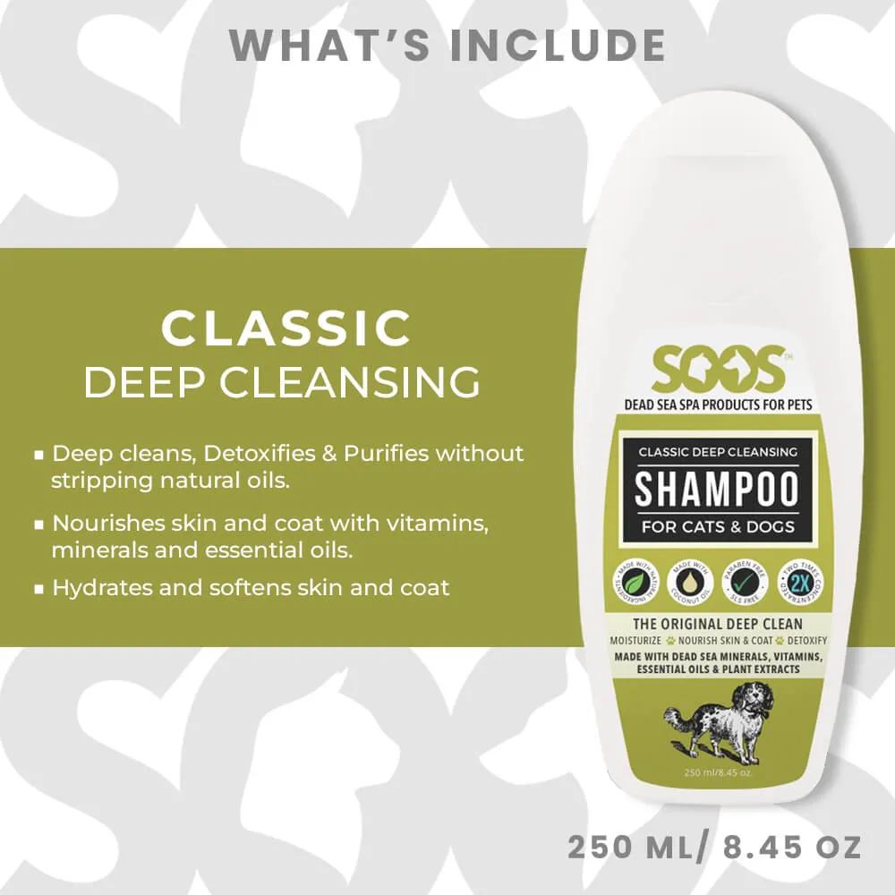 Soos™ Dead Sea Pet Grooming Shampoo Bundle For Dogs & Cats