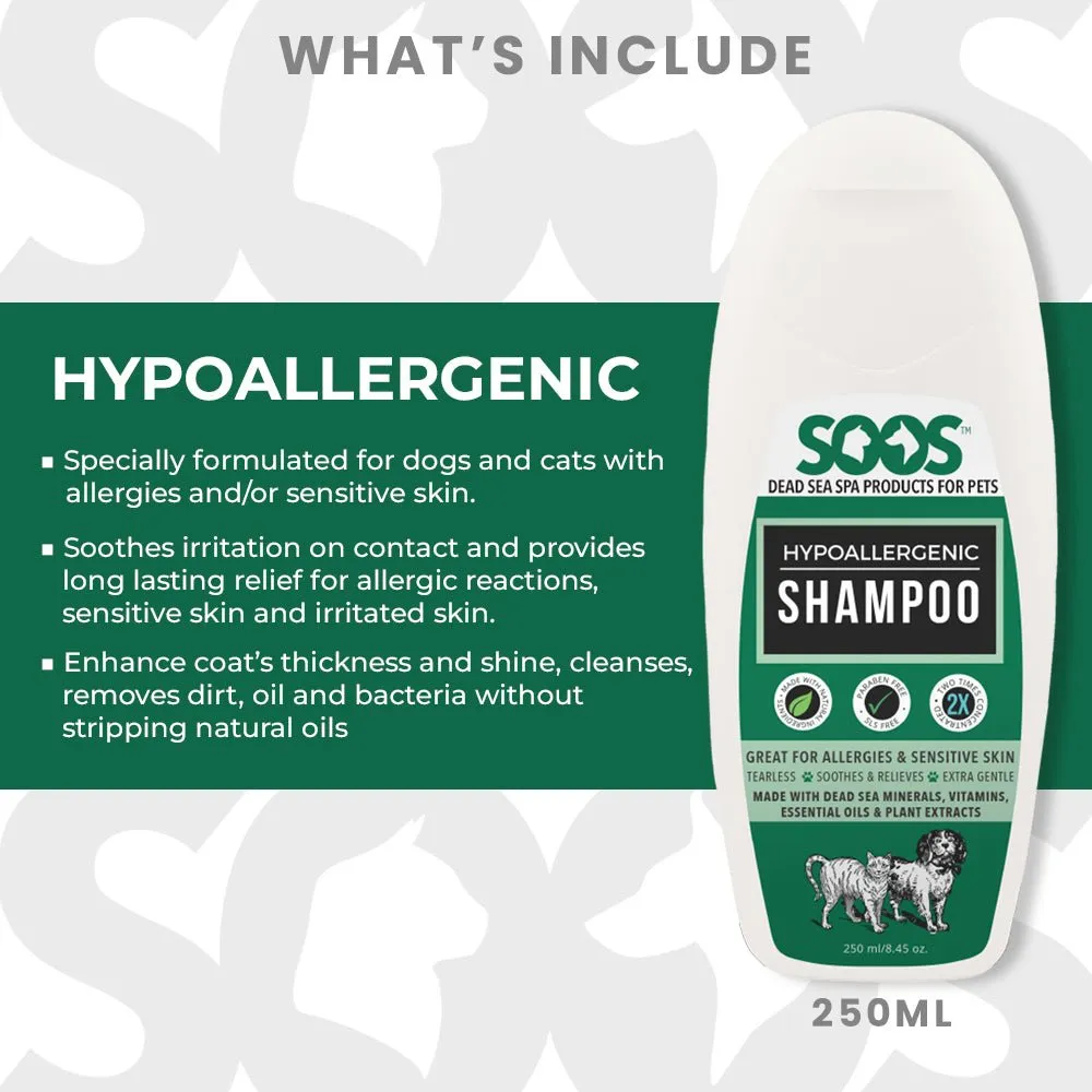 Soos™ Dead Sea Pet Grooming Shampoo Bundle For Dogs & Cats