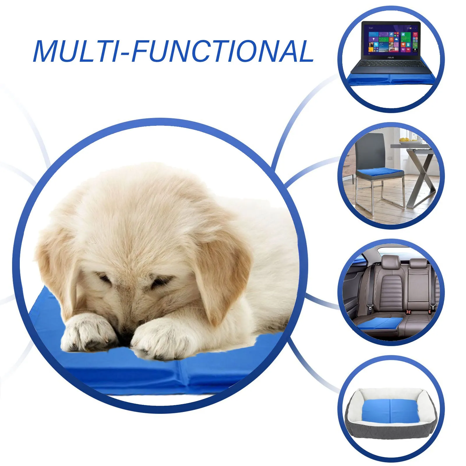 Sprint Industries Pet Portable Reusable Cooling Gel Pad Mat Dogs Cats