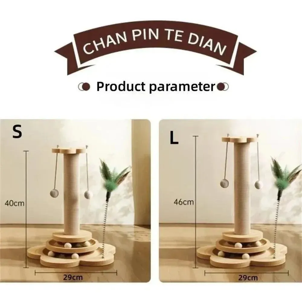 Wooden Cat Turntable Toy
