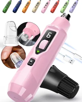 YABIFE 7-Speed Dog Nail Trimmers, Professional Dog Nail Grinder with Light - Heavy Duty Pet Nail Grinder for Dogs/Cats/Birds/Small Animals - Whisper Quiet, Single Hand Operation